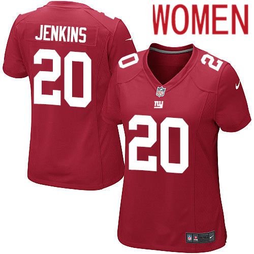 Women New York Giants #20 Janoris Jenkins Nike Red Game NFL Jersey